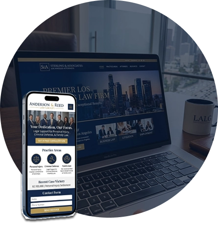PPC landing Page design of Los Angeles legal firms